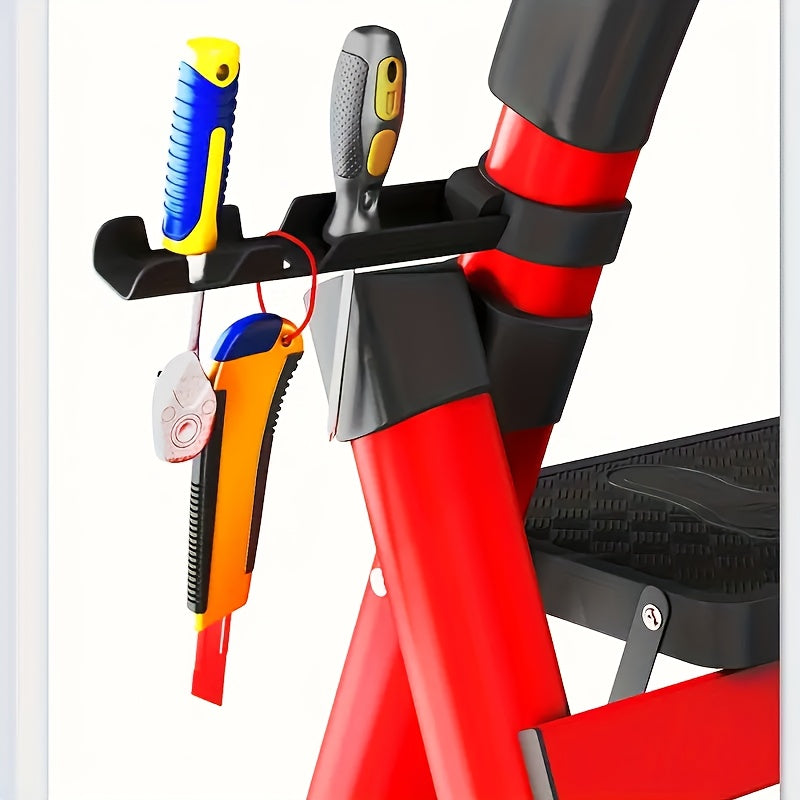 Escalera plegable portátil de alta resistencia de 3, 4 o 5 peldaños, con capacidad de 227 kg, de plástico duradero con peldaños antideslizantes, ligera y portátil, ideal para uso doméstico e industrial.