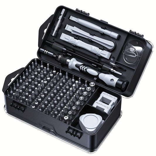 Juego de destornilladores de precisión de 117/138 piezas, apto para ordenadores, teléfonos móviles, relojes, gafas, productos electrónicos y otros. Todas las puntas de precisión son de acero al cromo-vanadio, resistente