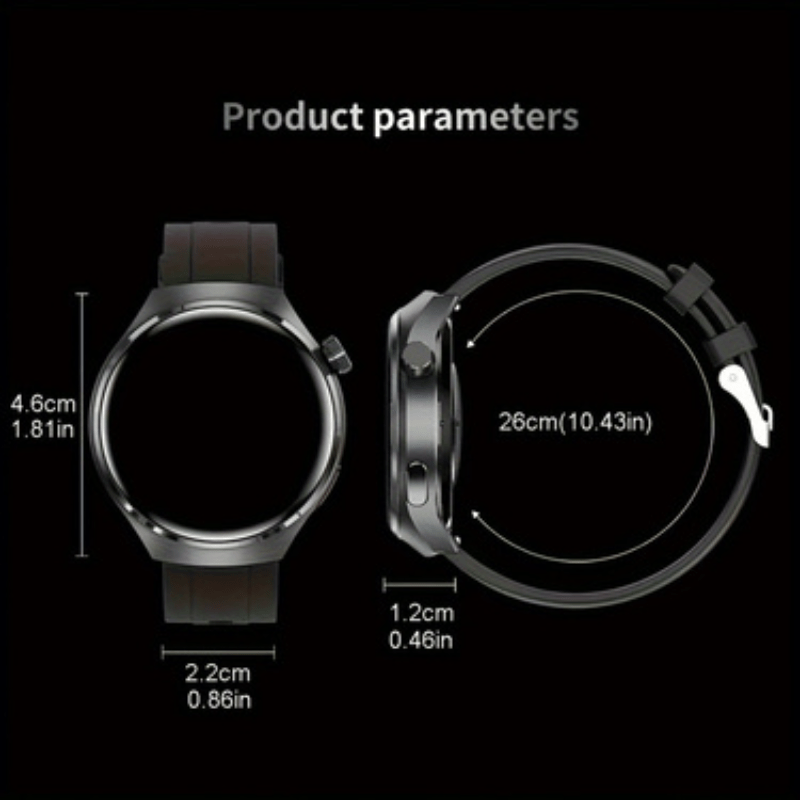 Reloj inteligente con pantalla redonda y fuente grande para personas mayores | Alertas de llamadas | Fácil de usar | Cómodo de llevar | El mejor regalo de Halloween para personas mayores