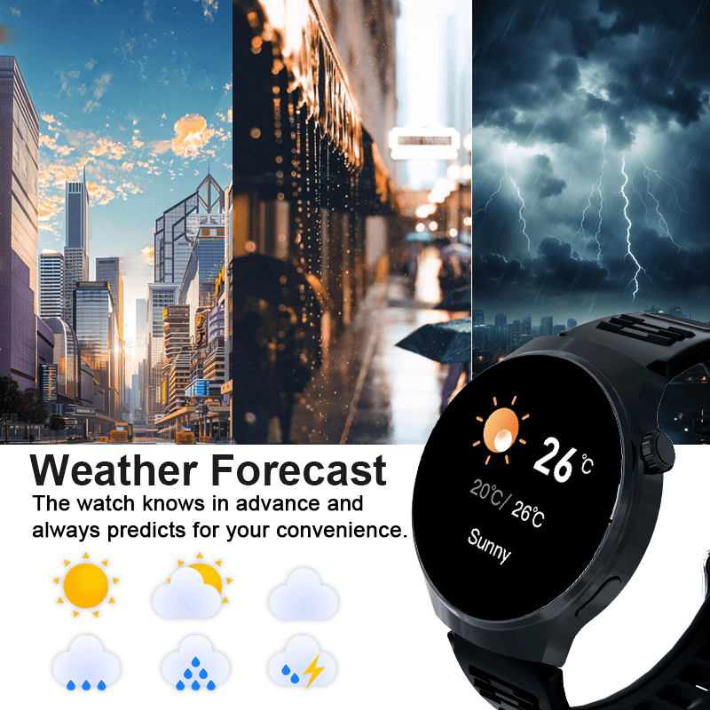 Reloj inteligente con pantalla redonda y fuente grande para personas mayores | Alertas de llamadas | Fácil de usar | Cómodo de llevar | El mejor regalo de Halloween para personas mayores