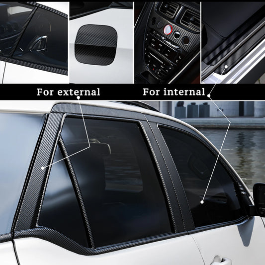 Cinta adhesiva 3D de fibra de carbono, impermeable y protectora para coche.
10 mm