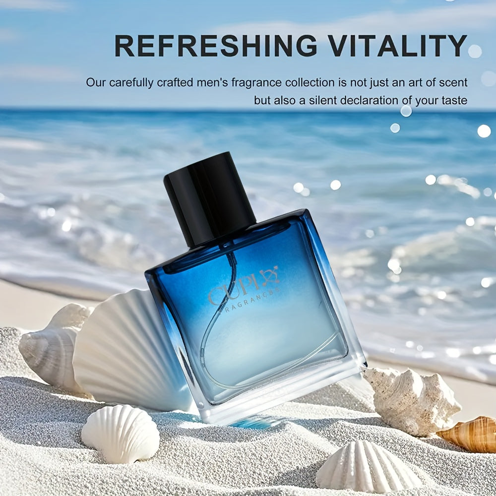 Colonia para hombre - Aroma masculino fresco y amaderado de larga duración (12 horas) con pachulí, ciprés y cuero - Elegante frasco negro - Fragancia para uso diario y ocasiones especiales - Regalo de cumpleaños o festivo