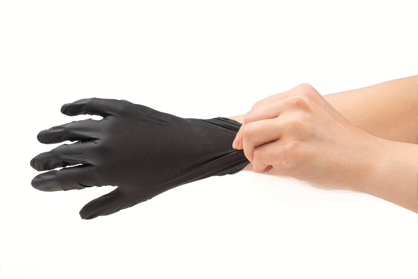 50 guantes desechables negros de nitrilo puro - Resistentes, duraderos e impermeables, de primera calidad para cocina, tatuadores, limpieza del hogar y cuidado del coche - Guantes de protección desechables, guantes de limpie
