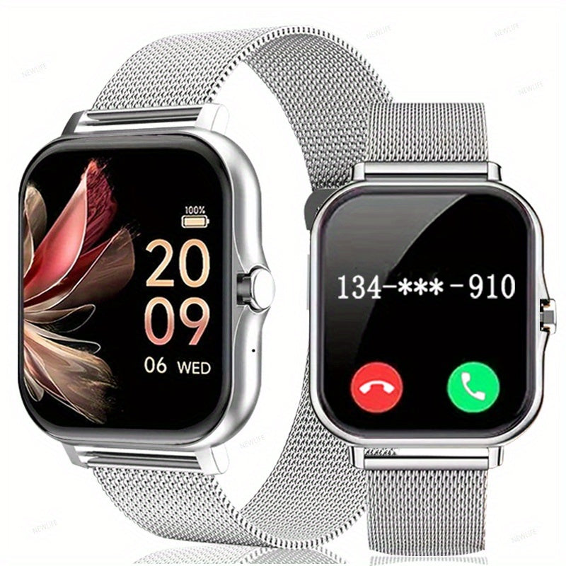 Nuevo reloj inteligente con pantalla táctil completa y esfera grande de 1,83 pulgadas para hombres y mujeres, con llamadas inalámbricas y recordatorios de mensajes, un hermoso regalo para familiares y amigos, recargable por