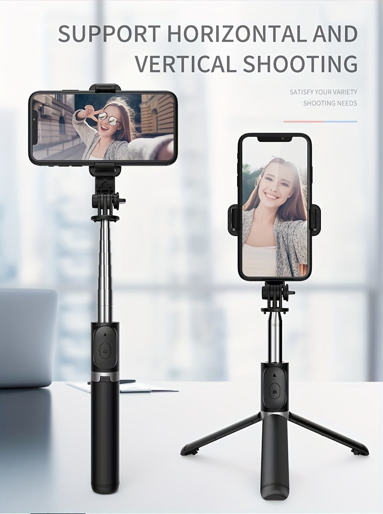 Palo selfie extensible para teléfono de 40 pulgadas, soporte de suelo profesional diseñado para transmisión en vivo con control remoto inalámbrico, trípode para teléfono inteligente, giratorio de 360°, monopié de mano