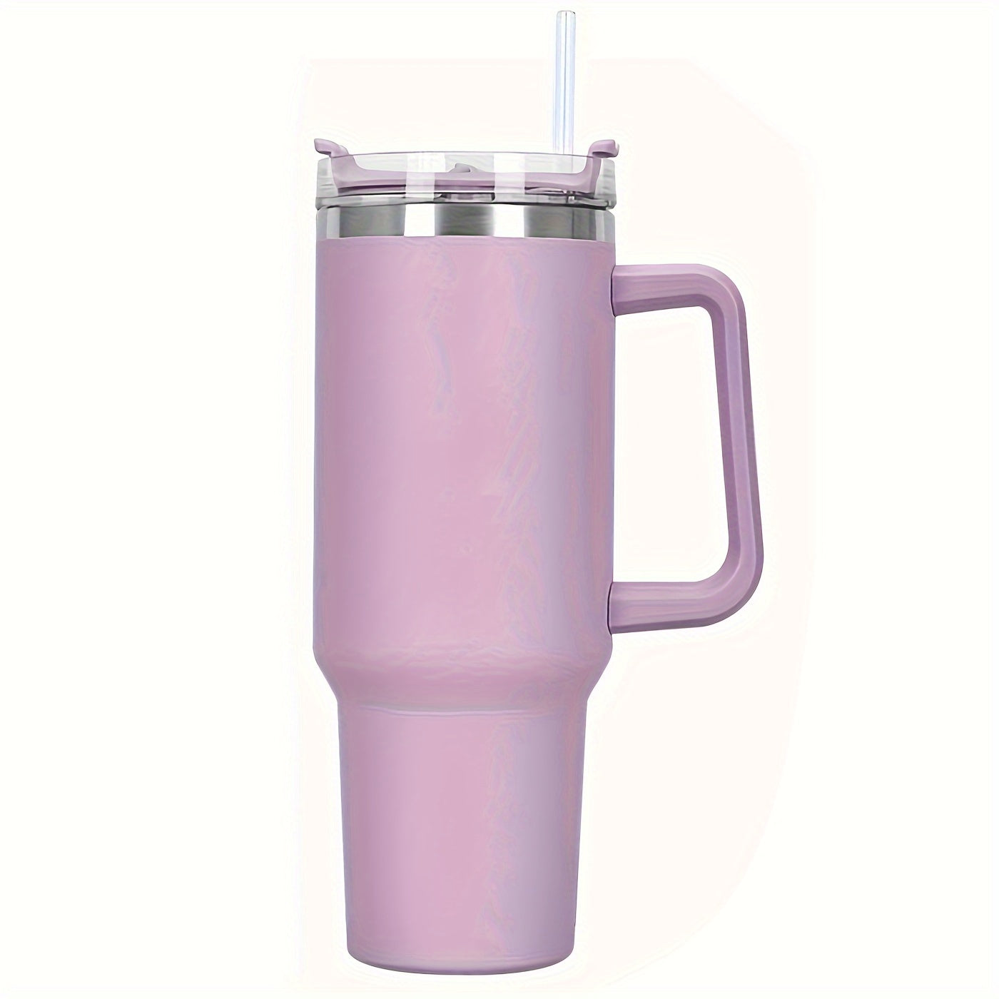 Vaso de acero inoxidable de 1,2 litros con asa y tapa con pajita, taza térmica de viaje para deportes, fitness y actividades al aire libre, reutilizable para coche, botella de agua de gran capacidad (1,2 litros), varios colo