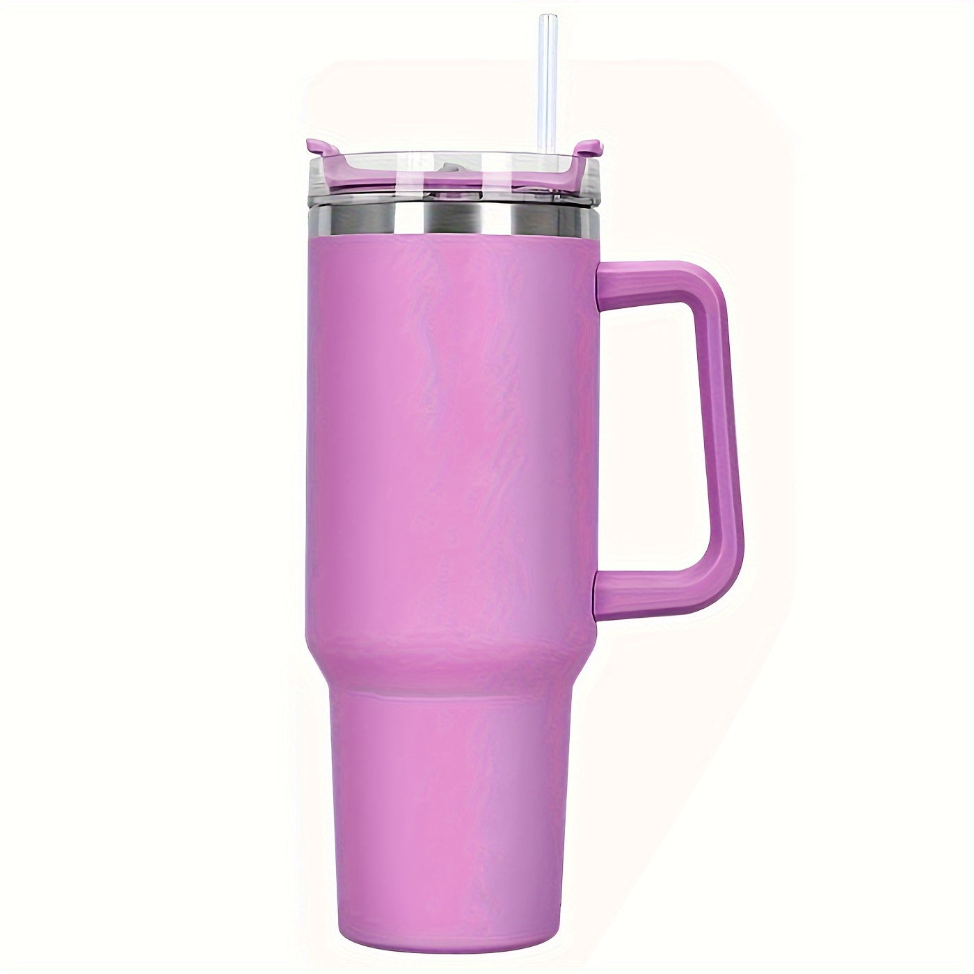 Vaso de acero inoxidable de 1,2 litros con asa y tapa con pajita, taza térmica de viaje para deportes, fitness y actividades al aire libre, reutilizable para coche, botella de agua de gran capacidad (1,2 litros), varios colo