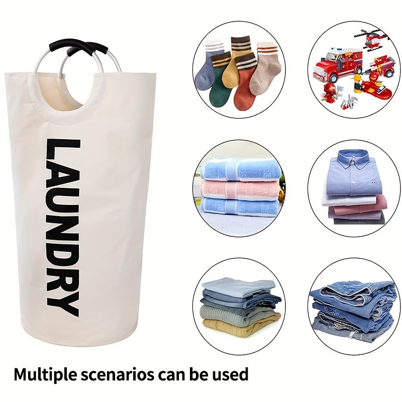 Cesta grande para la ropa sucia con bolsa plegable, percha alta independiente, cesto plegable para la ropa sucia, cesta de alta calidad. El asa tiene un diseño de medio anillo que la fija y la hace más segura y resistente a