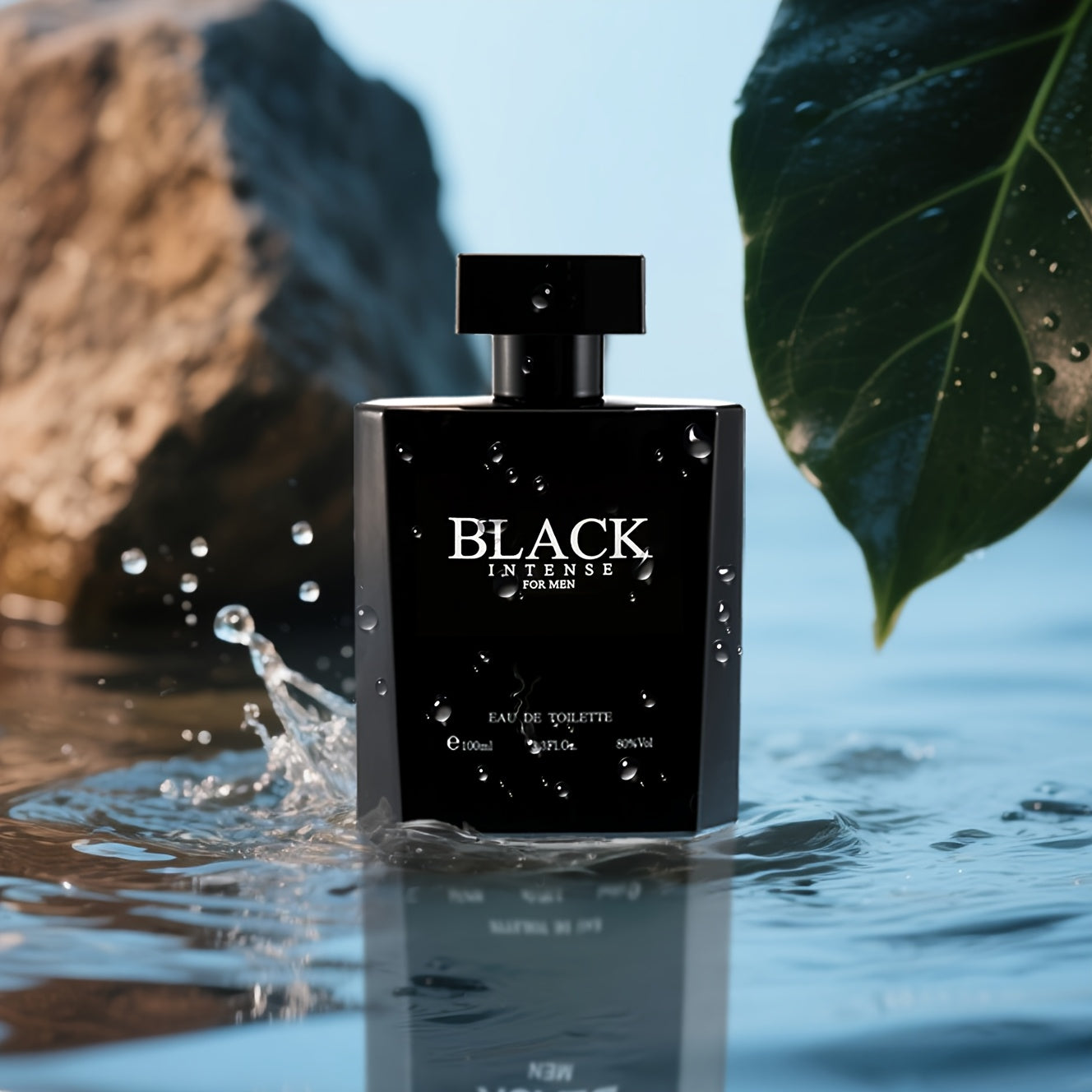 Colonia para hombre - Aroma masculino fresco y amaderado de larga duración (12 horas) con pachulí, ciprés y cuero - Elegante frasco negro - Fragancia para uso diario y ocasiones especiales - Regalo de cumpleaños o festivo