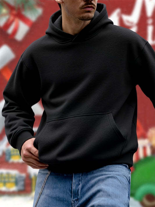 Sudadera con capucha resistente y cortavientos para hombre: sudadera holgada con cremallera completa y bolsillo tipo canguro. Chaqueta deportiva para todas las estaciones, ideal para gimnasio, entrenamiento al aire libre y ro