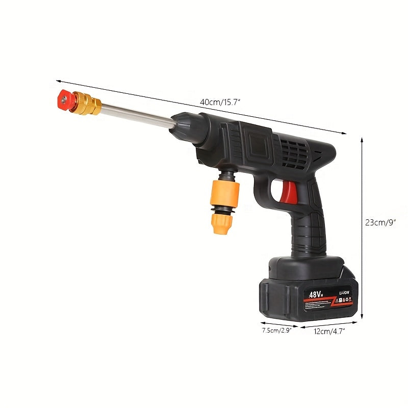 Hidrolavadora inalámbrica con batería recargable, ideal para auto, patio, entrada, jardín y zonas verdes. Boquilla de espuma de acero inoxidable, herramienta portátil para lavado de autos. NAUDHENM
