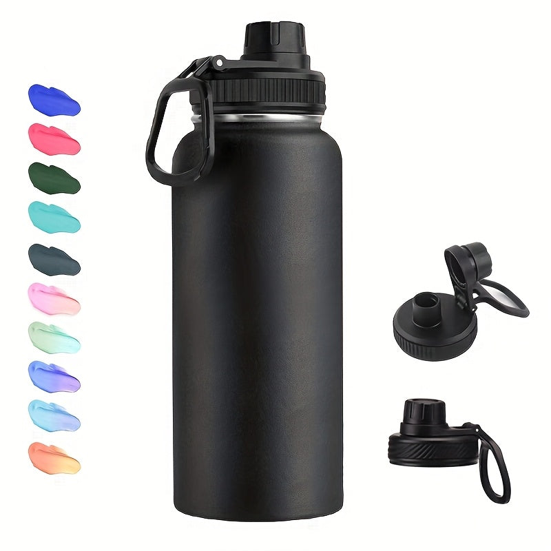 Botella de agua térmica de acero inoxidable de 940 ml (1 unidad) | Reutilizable, con aislamiento al vacío de doble pared, multiusos, sin BPA, ideal para deportes, actividades al aire libre y regalos navideños