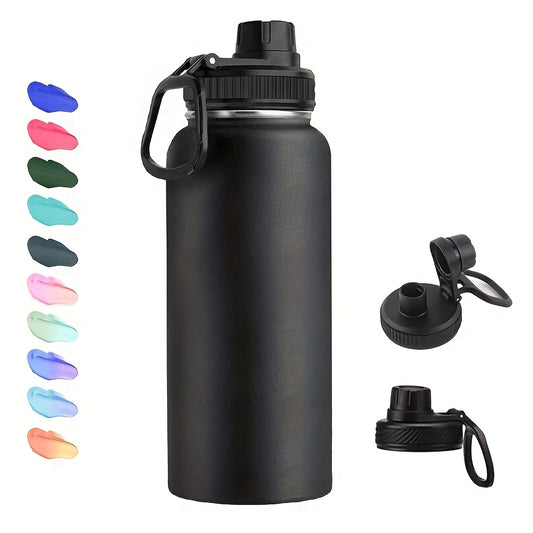 Botella de agua térmica de acero inoxidable de 940 ml (1 unidad) | Reutilizable, con aislamiento al vacío de doble pared, multiusos, sin BPA, ideal para deportes, actividades al aire libre y regalos navideños