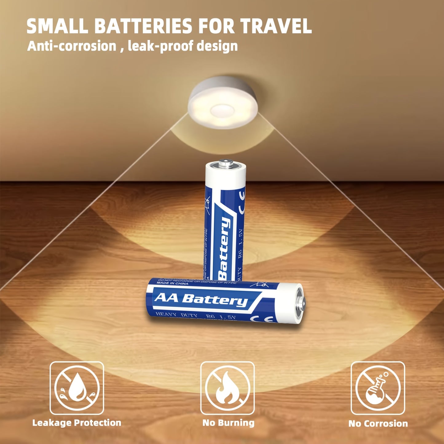 Pilas combinadas Donfang AAA+AA 48/24 piezas, pila de carbono de 1,5 V, aptas para teclados, relojes, mandos a distancia, con una vida útil de 3 años, pilas para decoración de Halloween, pilas para Navidad.