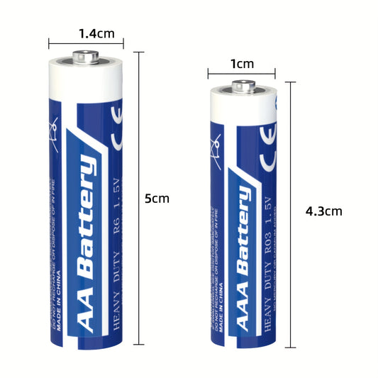 Pilas combinadas Donfang AAA+AA 48/24 piezas, pila de carbono de 1,5 V, aptas para teclados, relojes, mandos a distancia, con una vida útil de 3 años, pilas para decoración de Halloween, pilas para Navidad.