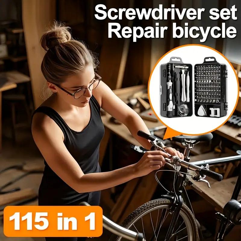 Juego de destornilladores de precisión 115 en 1, minikit profesional de herramientas de reparación magnética, destornillador pequeño para teléfono, ordenador, reloj, portátil, MacBook, consola de juegos, electrónica, j