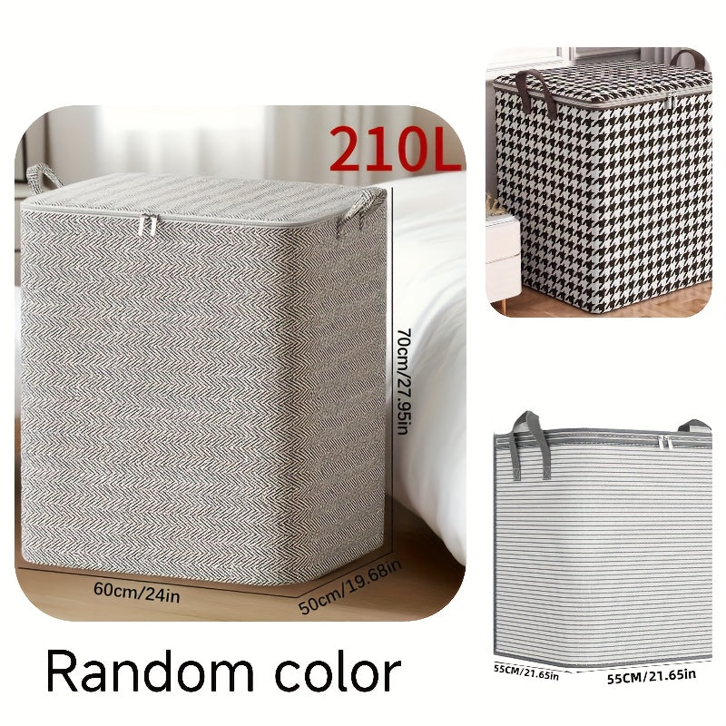 Bolsa de almacenamiento de gran capacidad para el hogar (3 unidades/1 unidad, 39,63/55,45 galones), plegable, de tela de alta calidad, ideal para mantas, ropa, debajo de la cama, armario y dormitorio.