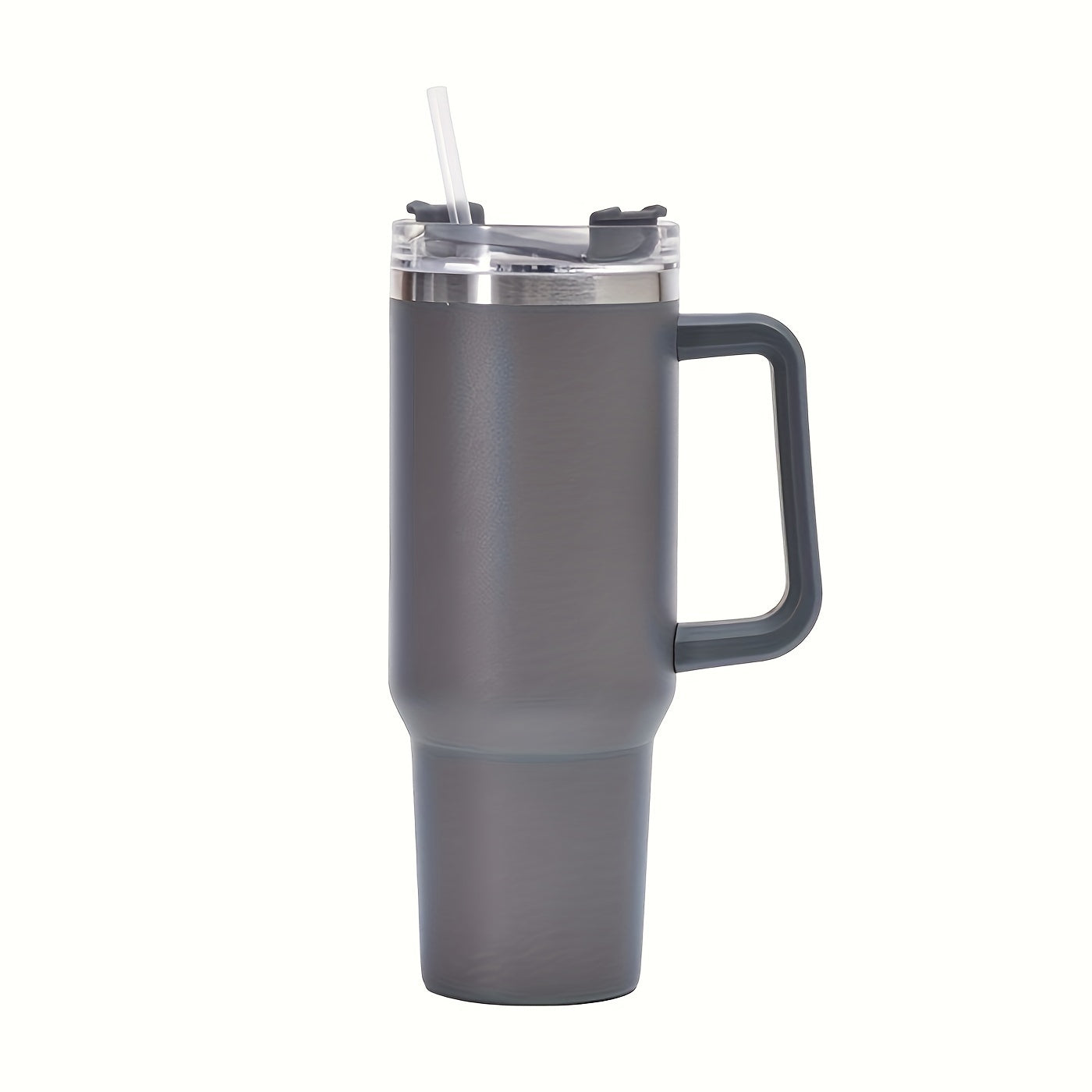 Vaso de acero inoxidable de 1,2 litros con asa y tapa con pajita, taza térmica de viaje para deportes, fitness y actividades al aire libre, reutilizable para coche, botella de agua de gran capacidad (1,2 litros), varios colo