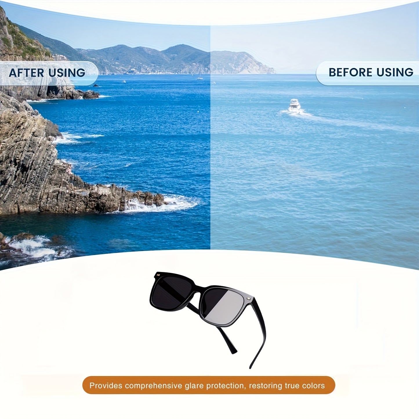 3 pares de gafas polarizadas para hombre y mujer, ligeras, clásicas, cuadradas, deportivas, resistentes a los rayos UV, ideales para ciclismo, conducción, running y pesca.