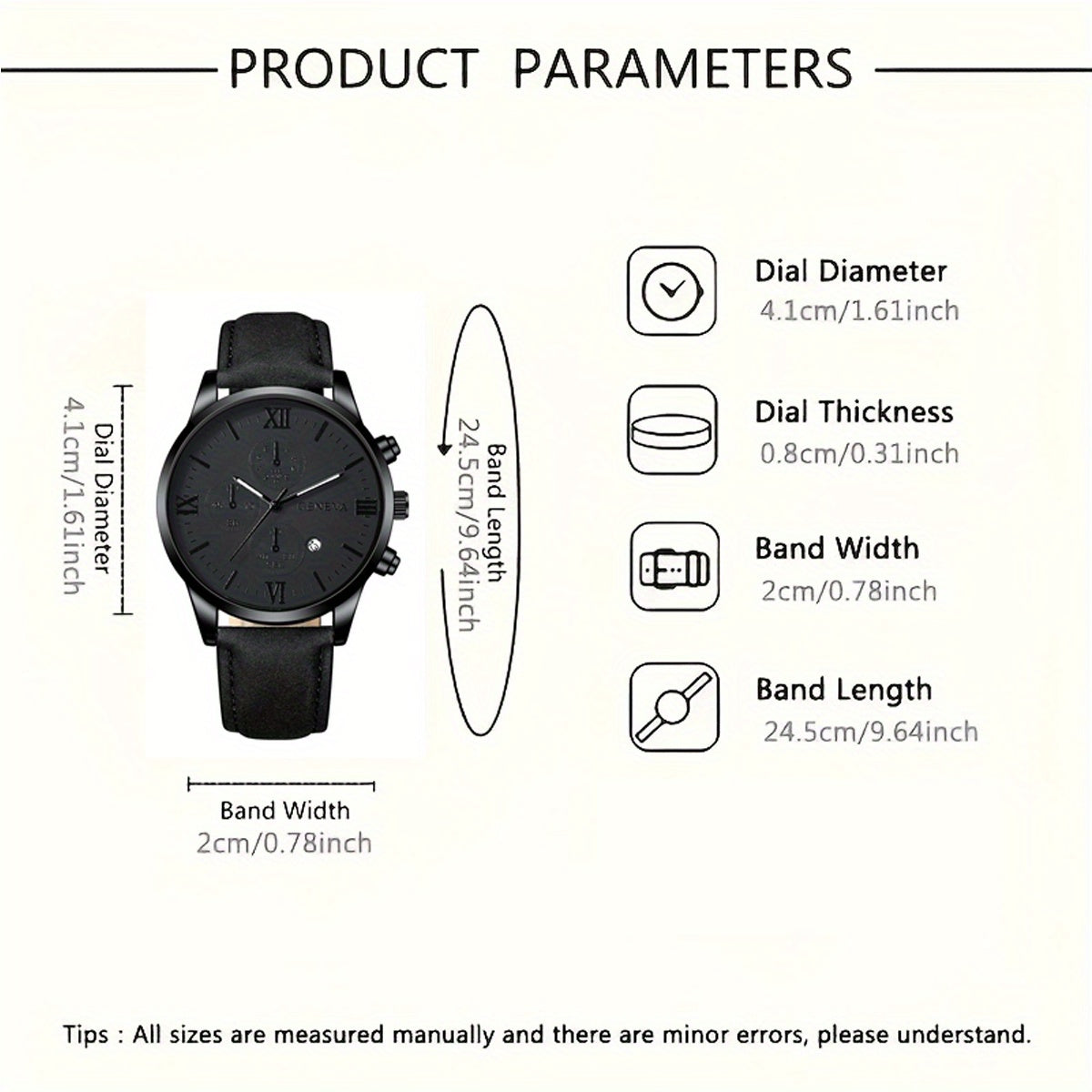 [Conjunto de relojes de moda para hombre] Conjunto de 2 relojes de moda para hombre, movimiento de cuarzo, indicador de fecha, reloj informal para hombre, reloj de negocios, ideal para uso diario, opción ideal.