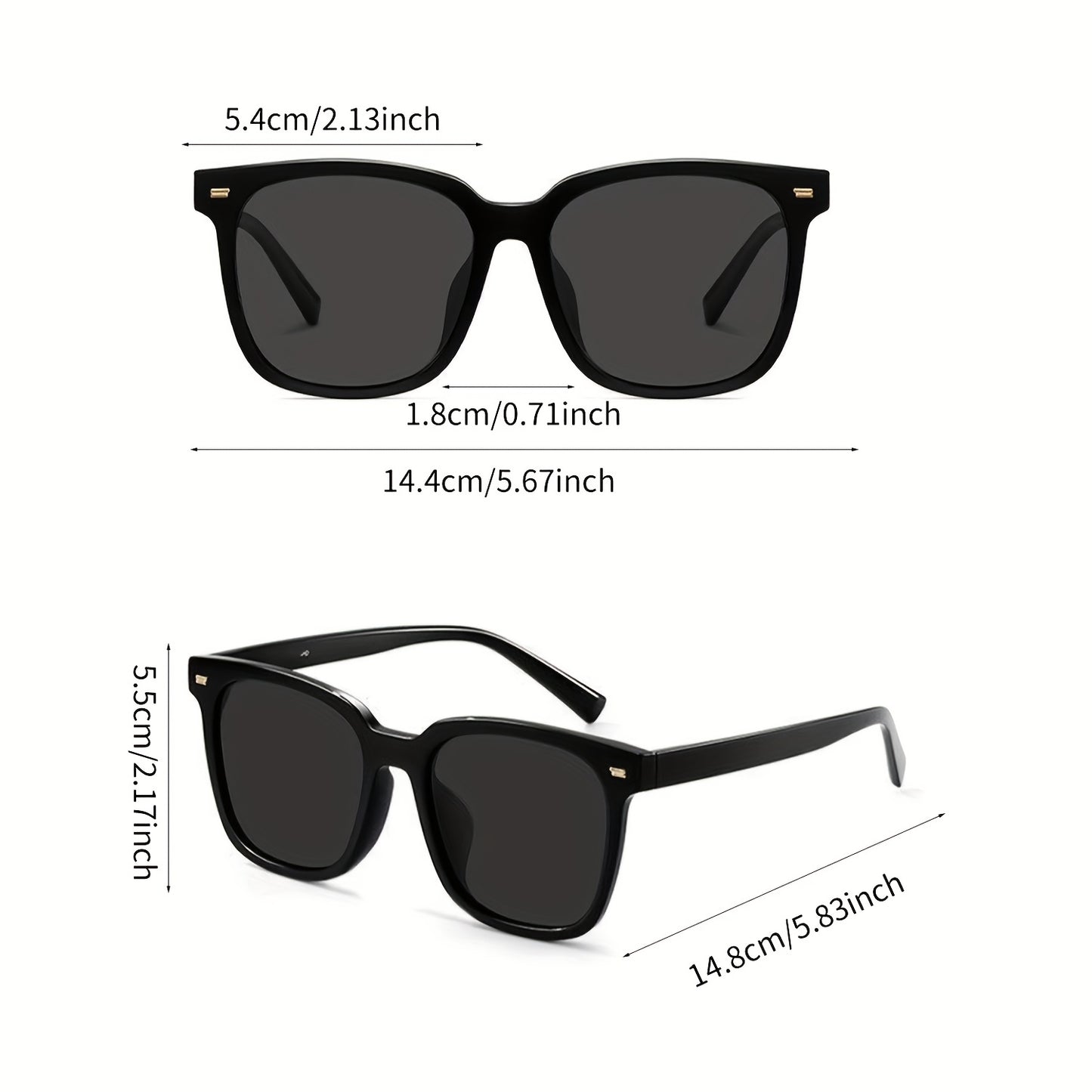 3 pares de gafas polarizadas para hombre y mujer, ligeras, clásicas, cuadradas, deportivas, resistentes a los rayos UV, ideales para ciclismo, conducción, running y pesca.