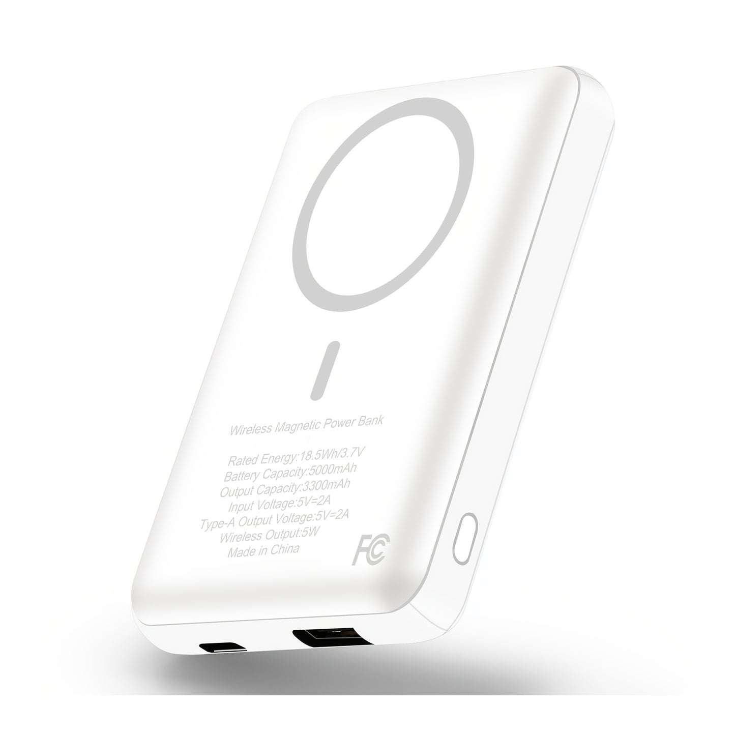 Mini banco de energía de carga inalámbrica magnética, batería portátil de 5000 mAh con entrada y salida USB-C, compatible con iPhone 15/16, Android, Samsung y otros dispositivos. Cargador portátil, cargador magnético p