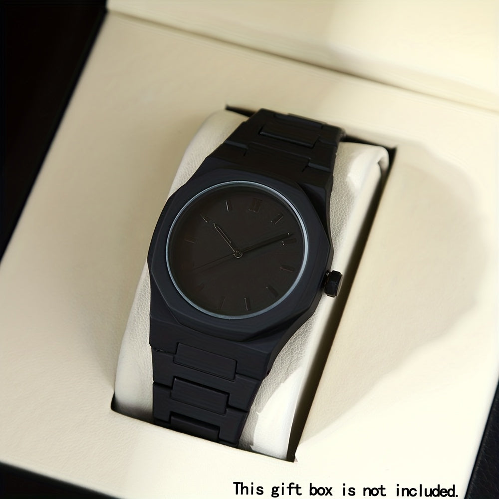 [Relojes de cuarzo para hombres] Reloj de cuarzo para hombre con números arábigos negros, relojes de estilo informal de negocios para hombres, diseño minimalista para vestimenta informal, reloj perfecto para Halloween, Nav