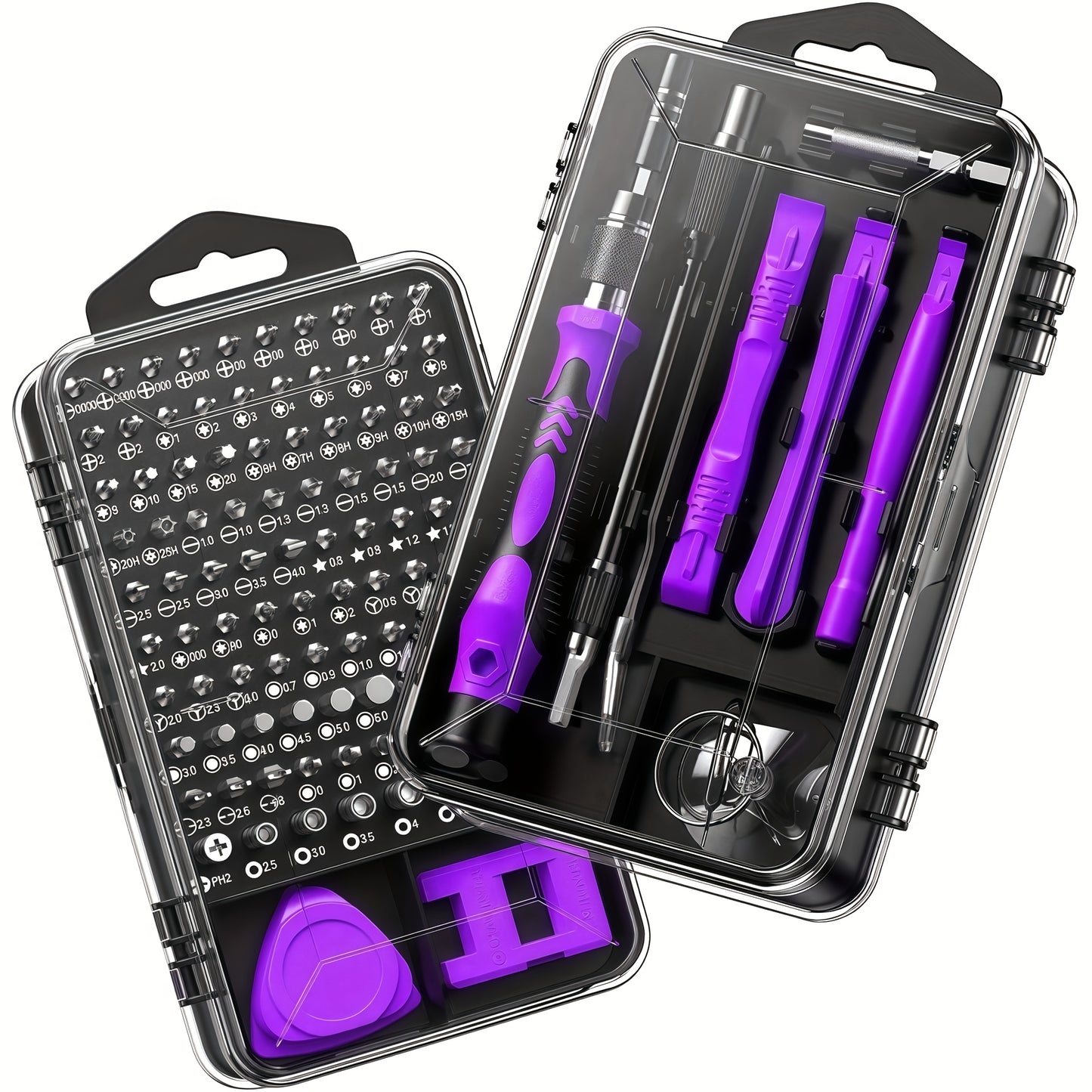 Juego de destornilladores de precisión de 117/138 piezas, apto para ordenadores, teléfonos móviles, relojes, gafas, productos electrónicos y otros. Todas las puntas de precisión son de acero al cromo-vanadio, resistente