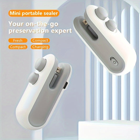 Selladora de bolsas USB, portátil para refrigerios, almuerzos y viajes. Cierre magnético (1 Unidad)