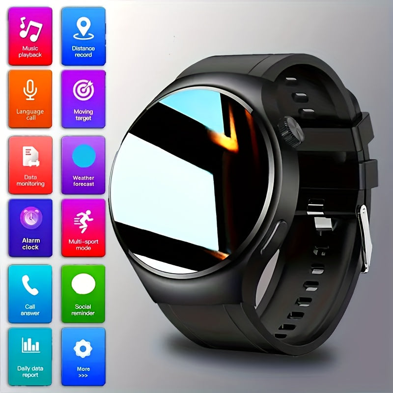 Reloj inteligente con pantalla redonda y fuente grande para personas mayores | Alertas de llamadas | Fácil de usar | Cómodo de llevar | El mejor regalo de Halloween para personas mayores