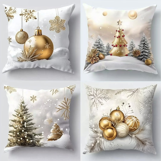 Cojines navideños con diseño de árbol de navidad dorado.
Lavables a maquina. Tela suave y cómoda. Relleno no incluido.
Tamaños 14 x 14, 16 x 16, 18 x 18, 20 x 20.