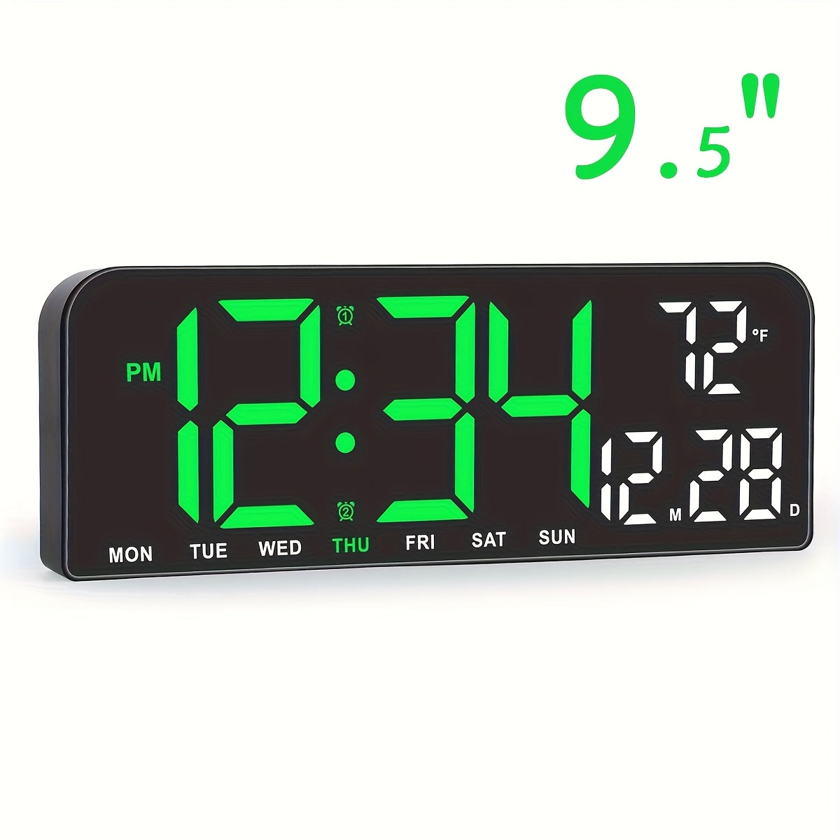 Reloj despertador digital LED extragrande con pantalla extragrande, atenuador automático y control remoto. Reloj moderno grande con temperatura, fecha, semana, temporizador/cuenta regresiva, modo 12/24 h, pantalla LED fácil