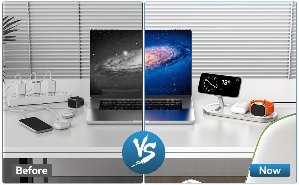 Cargador inalámbrico 3 en 1 de 15 W para iPhone, estación de carga plegable para iPhone 16/15/14/13/12/Pro Max/Pro/Mini/Plus, compatible con iWatch 10/9/8/7/SE/6/5/4/3/2/1/Ultra 2/Ultra y AirPods Pro/2/3/4.