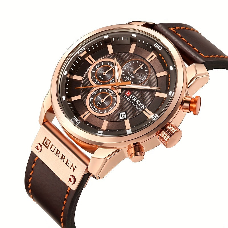 Relojes para hombre Reloj de pulsera deportivo de cuarzo con cronógrafo y fecha para hombre