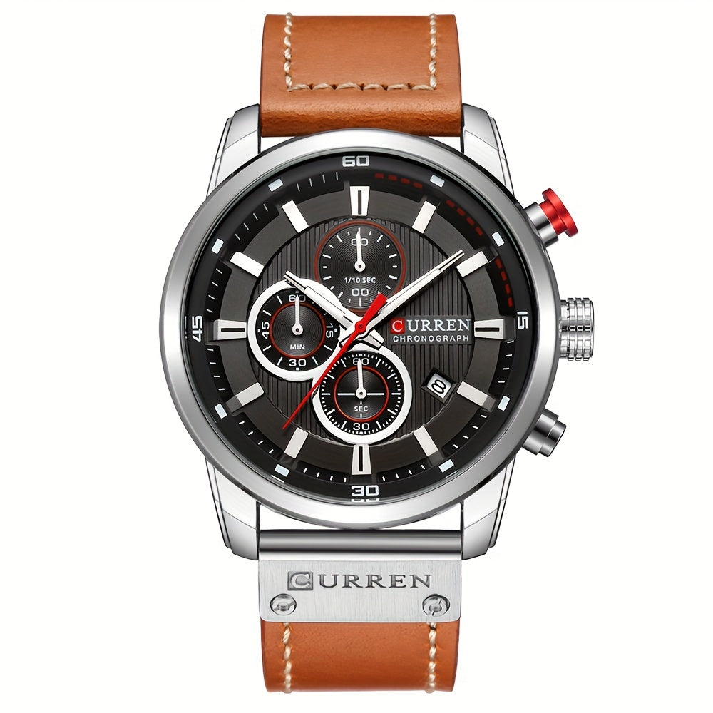 Relojes para hombre Reloj de pulsera deportivo de cuarzo con cronógrafo y fecha para hombre