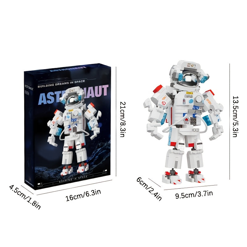 Juego de bloques de construcción en miniatura de astronauta de 632 piezas: kit coleccionable, material ABS, modelo de superhéroe con temática espacial. El regalo perfecto para cumpleaños de adultos, Navidad y decoración