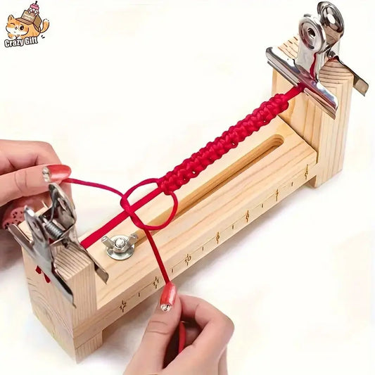 Soporte resistente de madera para hacer joyas. Marco en forma de U. Maquina manual para hacer pulseras y collares.