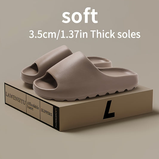 Zapatillas de casa sin cordones para hombre: suelas suaves y acolchadas, ligeras, para interior y exterior, para salón, oficina y balcón. Diseño minimalista en beige. Comodidad para todo tipo de climas: para hombres, parej