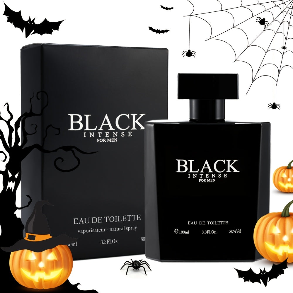 Colonia para hombre - Aroma masculino fresco y amaderado de larga duración (12 horas) con pachulí, ciprés y cuero - Elegante frasco negro - Fragancia para uso diario y ocasiones especiales - Regalo de cumpleaños o festivo
