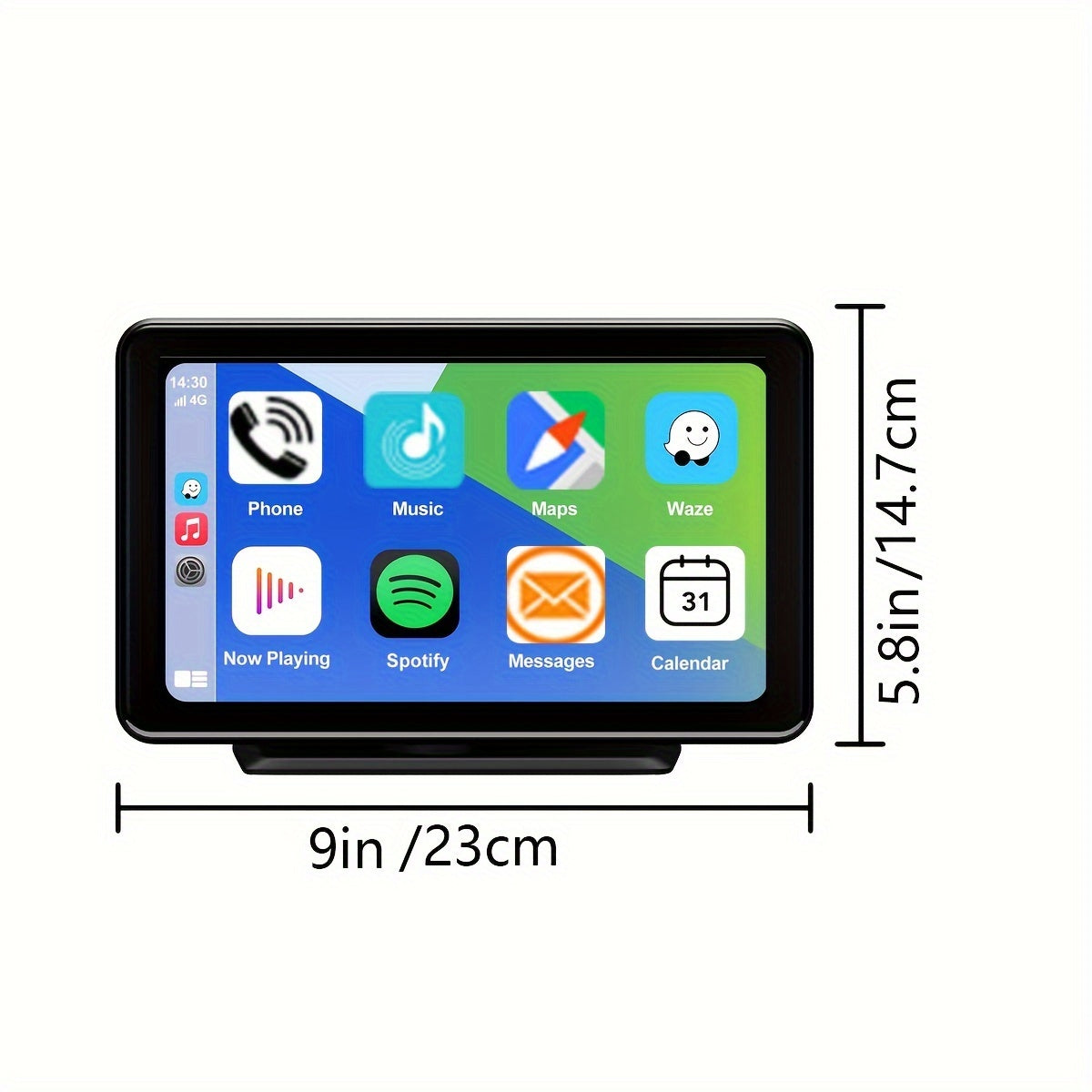 Pantalla inalámbrica para coche de 7 pulgadas (2025), con audio, pantalla táctil de ultraalta definición, cámara de marcha atrás de 1080p, grabadora de conducción, conexión inalámbrica, navegación GPS, compatible con