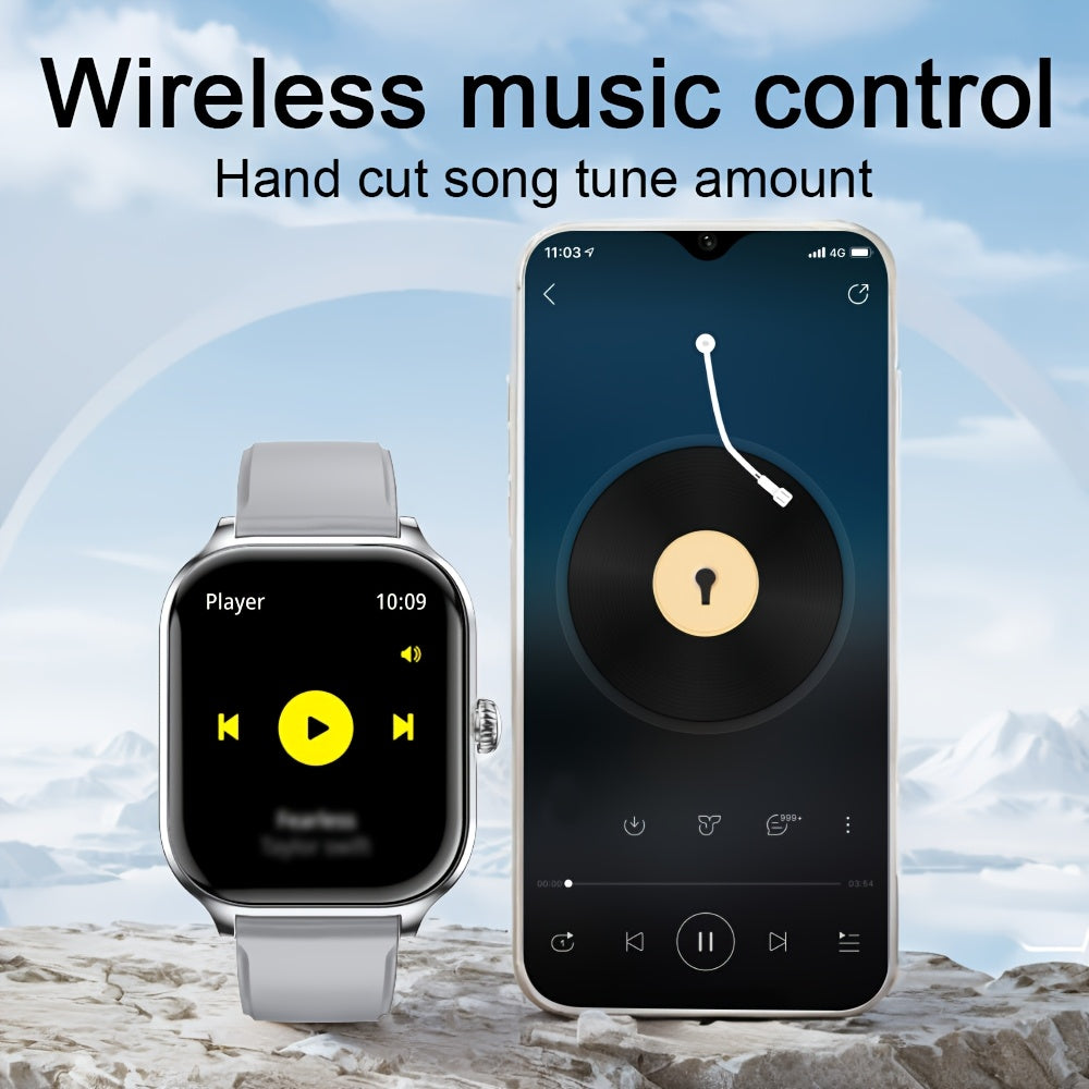 Reloj inteligente con pantalla grande de 1/2 pulgada (2.01") para hombre y mujer, compatible con Android/iPhone, más de 100 modos deportivos, pantalla de 5.2 pulgadas con alertas de llamadas y mensajes, compatible con smartp