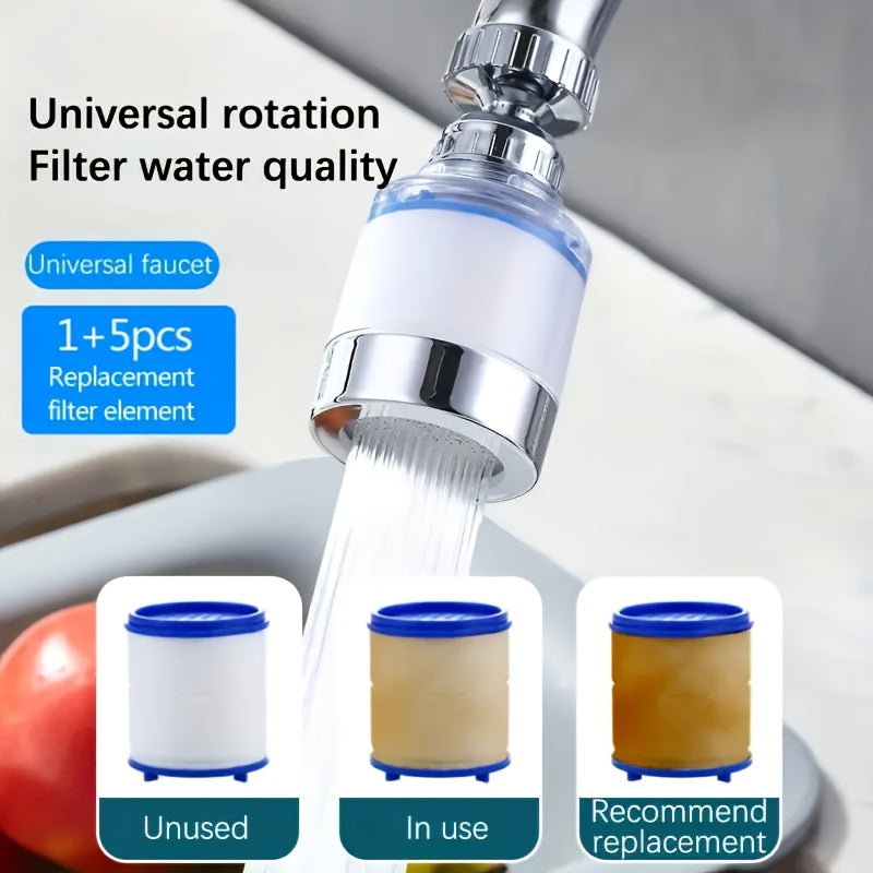 Grifo purificador de agua (juego de 7/14 piezas), grifo purificador de agua multifuncional con filtro reemplazable, apto para cocina, lavabo, inodoro y ducha. No requiere electricidad. Compatible con roscas estándar, fácil