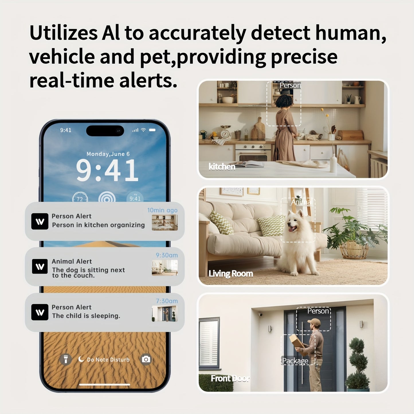 Cámara de seguridad 2K para interiores, monitor de bebés para mascotas, cámara de 360 grados para seguridad del hogar inalámbrica, cámara para perros con WiFi de 2,4 y 5 GHz, grabación continua, cámara para niñe