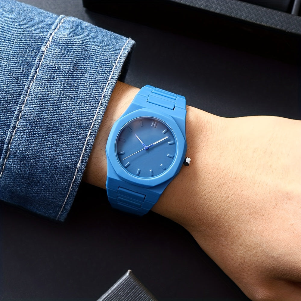 [Relojes de cuarzo para hombres] Reloj de cuarzo para hombre con números arábigos negros, relojes de estilo informal de negocios para hombres, diseño minimalista para vestimenta informal, reloj perfecto para Halloween, Nav