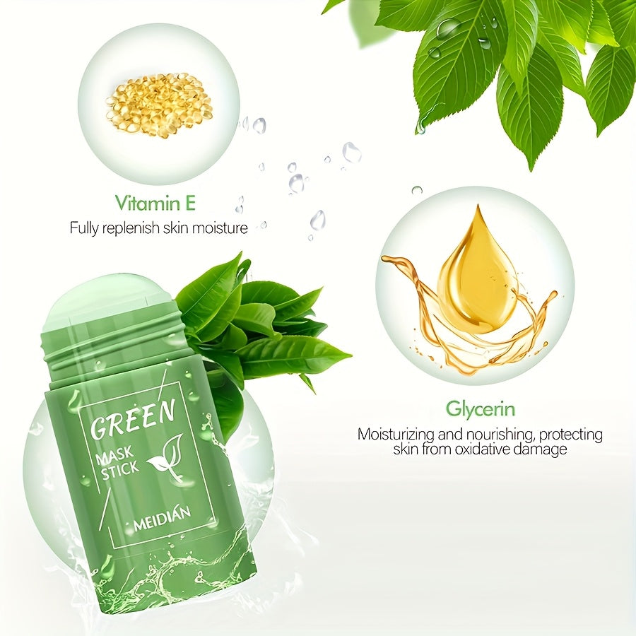 Mascarilla en barra de te verde, refrescante e hidratante. Provee limpieza y exfoliación suave, sin alcohol ni perfume.