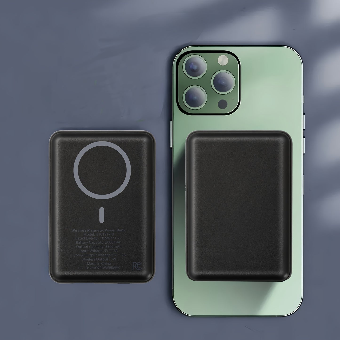 Mini banco de energía de carga inalámbrica magnética, batería portátil de 5000 mAh con entrada y salida USB-C, compatible con iPhone 15/16, Android, Samsung y otros dispositivos. Cargador portátil, cargador magnético p