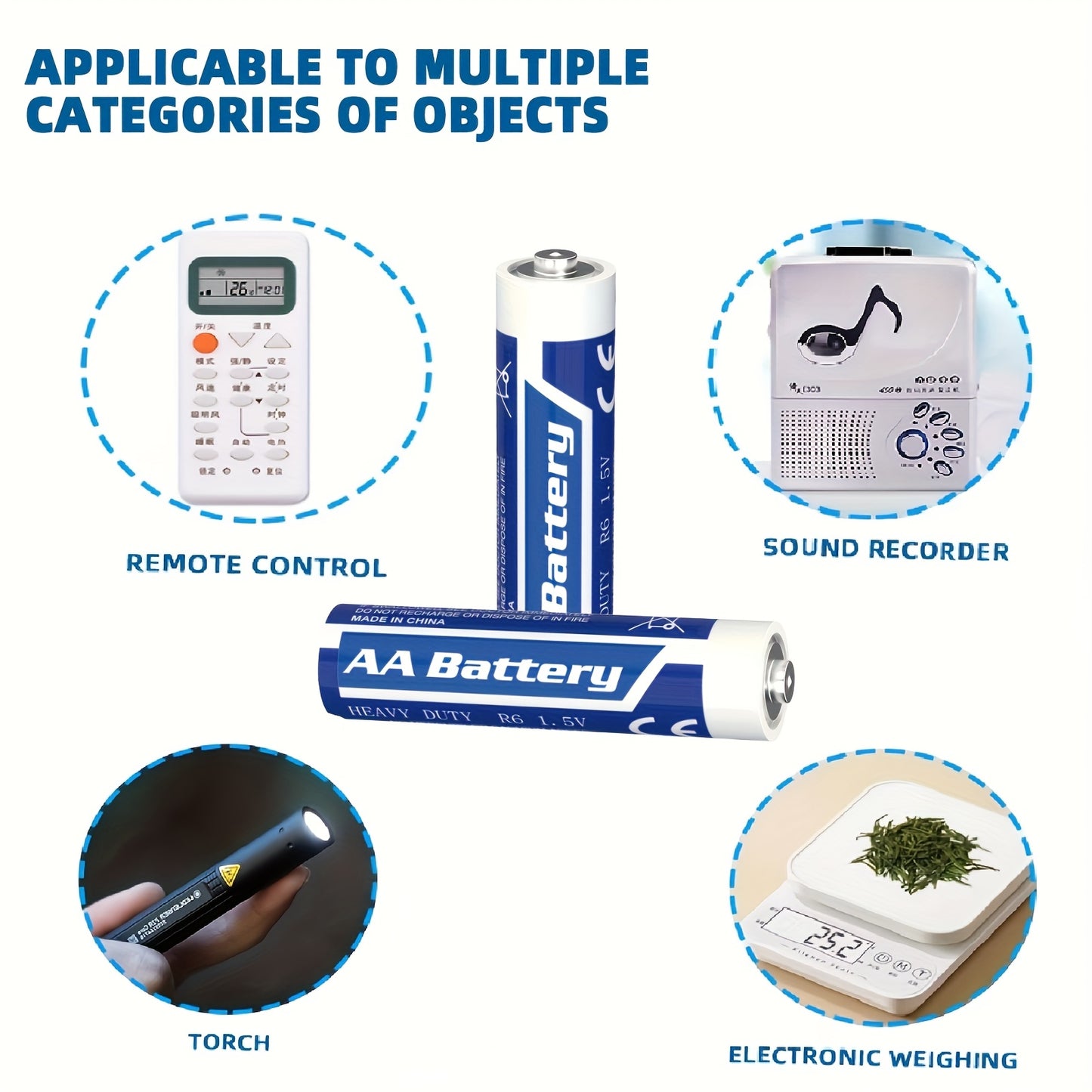 Pilas combinadas Donfang AAA+AA 48/24 piezas, pila de carbono de 1,5 V, aptas para teclados, relojes, mandos a distancia, con una vida útil de 3 años, pilas para decoración de Halloween, pilas para Navidad.