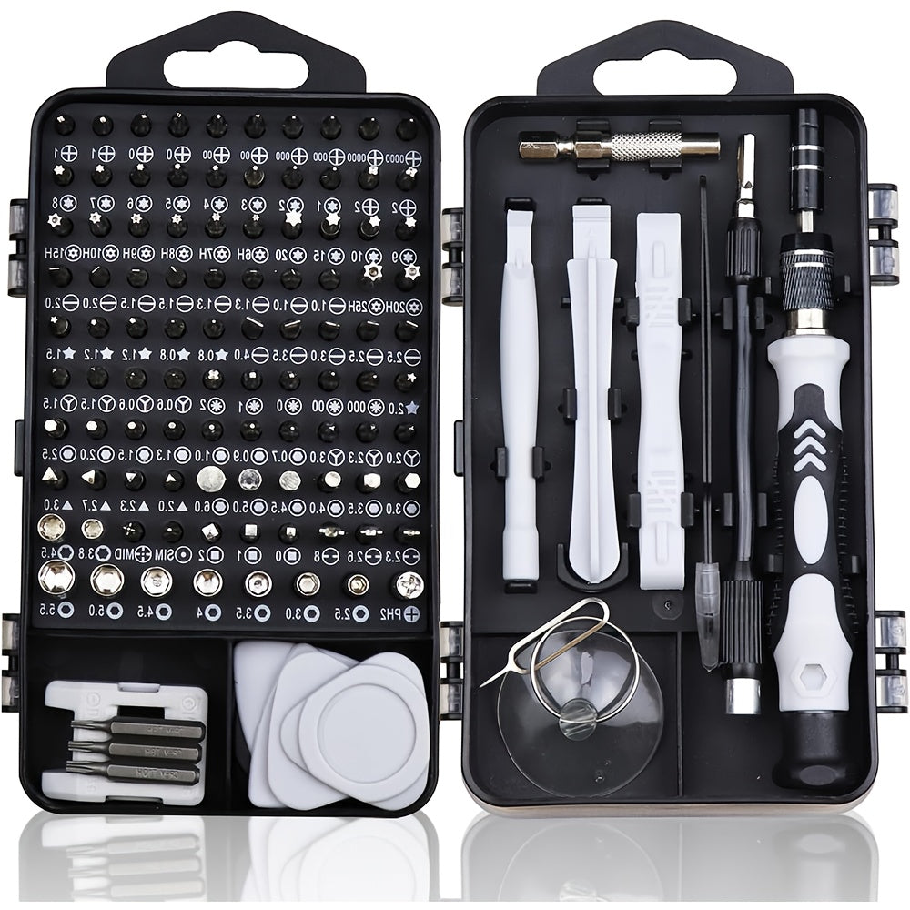 Juego de destornilladores de precisión 115 en 1, juego de puntas para iPhone, portátil, PC, reloj, gafas y otros dispositivos electrónicos, mini juego de destornilladores con estuche.