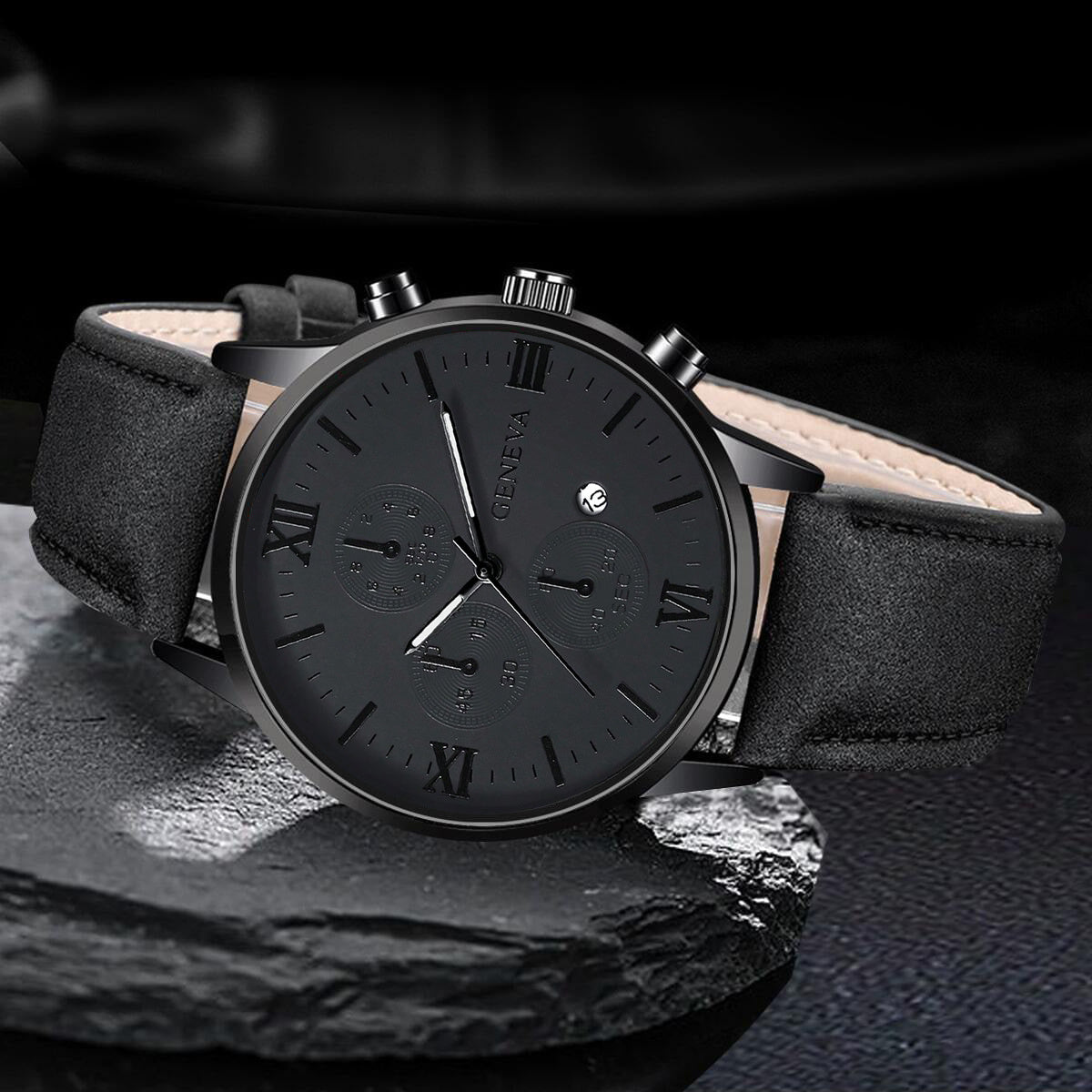 [Conjunto de relojes de moda para hombre] Conjunto de 2 relojes de moda para hombre, movimiento de cuarzo, indicador de fecha, reloj informal para hombre, reloj de negocios, ideal para uso diario, opción ideal.