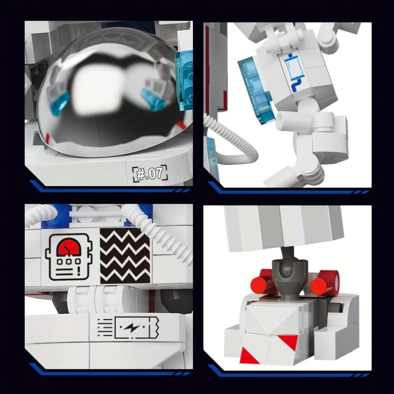 Juego de bloques de construcción en miniatura de astronauta de 632 piezas: kit coleccionable, material ABS, modelo de superhéroe con temática espacial. El regalo perfecto para cumpleaños de adultos, Navidad y decoración